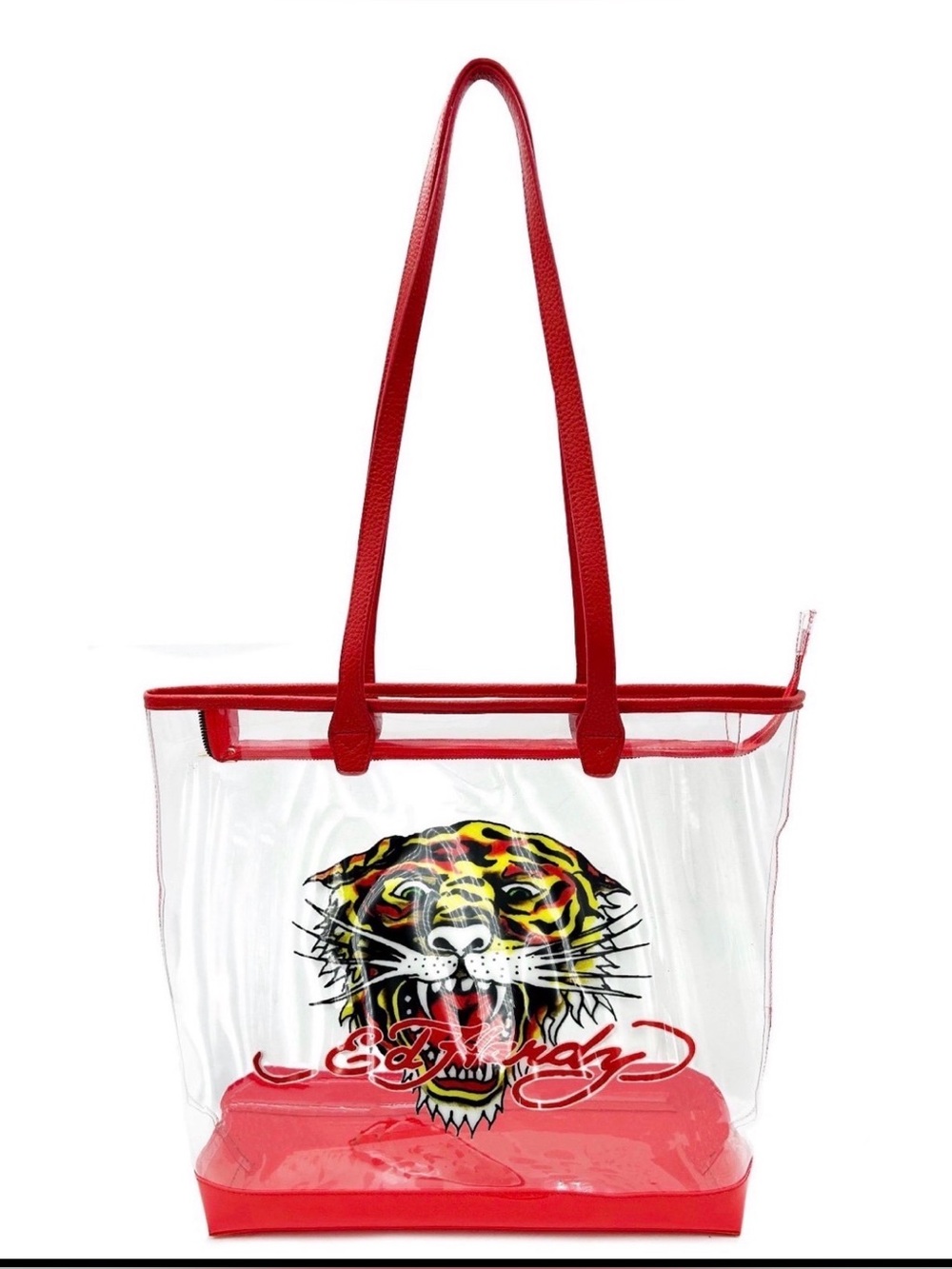 Ed Hardy PVC Tote Bag w/ matching wallet